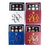 2000-2003 United Kingdom Proof Sets w Box Coa
