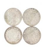 (4) 1921 Morgan 90% Silver Dollars