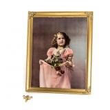 Antique Victorian "Girl with Roses" Crystoleum