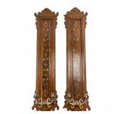(2) Arts & Crafts Sterling & Copper Inlaid Sconces