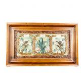 Framed Majolica Relief Tile Wall Plaque
