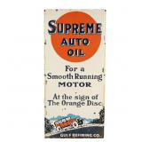 60" Supreme Auto Oil Gulf  SSP Advertising Sign