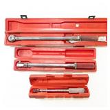(3) Professional Torque Wrenches (1/4,3/8,1/2)