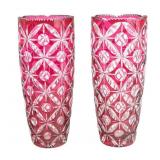 2 Crystal Vases
