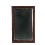 Vintage Wood-Framed Beveled Edge Wall Mirror