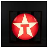 Vintage Texaco Gas Station Back-Lit Sign