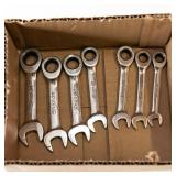 Snap-On Stubby Ratcheting Combo Wrench Set (7)