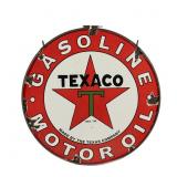 36" Texaco Gasoline & Oil DSP Advertising Sign