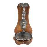Antique Pewter Figural Sea Creature Lavabo