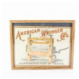 Antique American Wringer Co Embossed Metal Sign