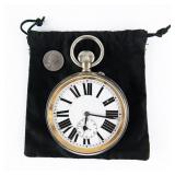 Goliath Open Face Pocket Watch w Argentan Case
