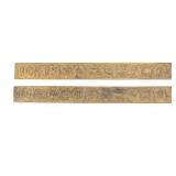 (2) Tiffany Studios Zodiac Calendar Frame Ends