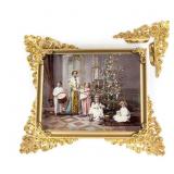 Antique Victorian Christmas Crystoleum Print