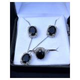 Sterling Silver Black Onyx Set
