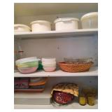 Tupperware and Contents of Cabinet