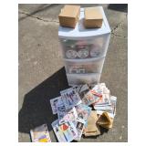 3 Drawer Plastic Organizer full of  sewing items