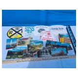 Post cards and Paper fans