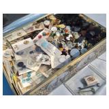 Tin of old buttons