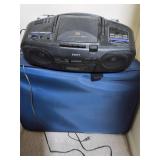 Suitcase & Sony Boom-Box