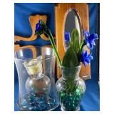 Wood Decor & Glass Flowrs