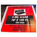 Partial Roll of Plastic Sheeting