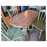 42' Round Drop-Leaf table w/ 4 chairs