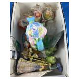 Hand painted glass figures+