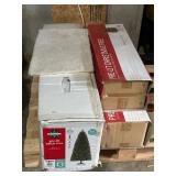 7 ' Prelit Baltic Tree, 2 32' Trees in Planters