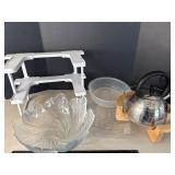 Trays, Tea Pot, & Bowls