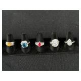 5 Sterling Silver Rings