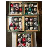 4 Boxes of Medium Size Ornaments Plus