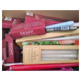Large Box of Votive Candles & Candle Sticks