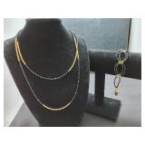 Sterling Silver & Black Onyx Necklace & Bracelet