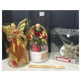 3 Christmas Tree Toppers 2 Angel,1 Star