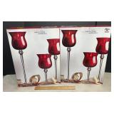 2-Boxes of Tulip Bowl Candle Holders