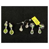 3 Sterling Silver Earrings