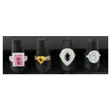 4 Sterling Silver Rings