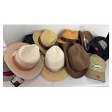 9-Straw Hats Size 7 1/4 & Medium
