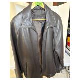 XL Brown Leather Coat Collezione