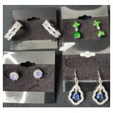 4-Pair Earrings Stone