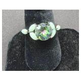 Mystic Topaz & Opal Sterling Ring Size 9