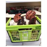 CleverMade Folding Basket, Contents (rugs,