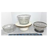 3-Bowls & Cake Plate