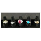 5 Sterling Silver Rings
