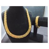 18k Gold Plated Necklace & Bracelet