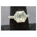 Sterling Silver & CZ Ring Size 8