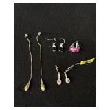 4 pair of Sterling Silver Earrings