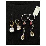 3 pair of Sterling Silver Earrings