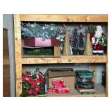 2 Shelves of Christmas Decorations