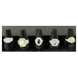 5 Sterling Silver Rings